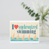 Carte Postale "J'[Aime] La Natation Synchronisée" (Debout devant)