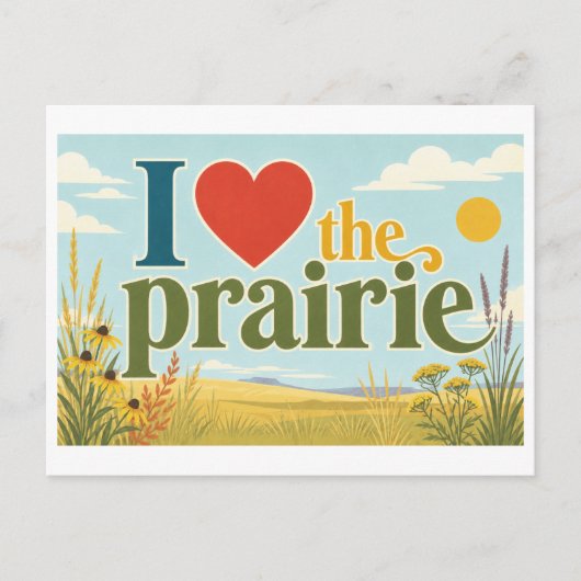 Carte Postale "J'[aime] la Prairie" (Devant)