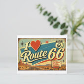 Carte Postale "J [aime] la route 66" (Debout devant)