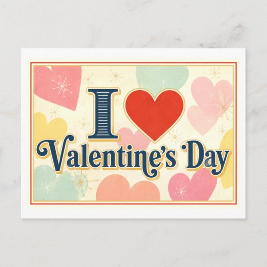Carte Postale "J'[aime] la Saint-Valentin" (Devant)