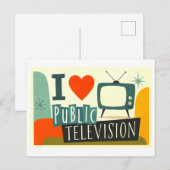 Carte Postale J'[Aime] la Télévision Publique (Devant / Derrière)
