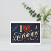 Carte Postale "J'[Aime] l'Astronomie" (Debout devant)