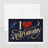 Carte Postale "J'[Aime] l'Astronomie" (Devant / Derrière)