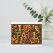 Carte Postale "J'[aime] l'automne" (Debout devant)