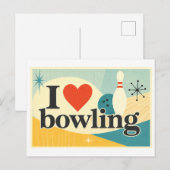 Carte Postale "J'[Aime] Le Bowling" (Devant / Derrière)
