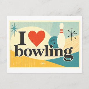 Carte Postale "J'[Aime] Le Bowling"