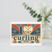 Carte Postale "J'[aime] le curling" (Debout devant)