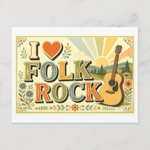 Carte Postale "J'[Aime] Le Folk Rock"