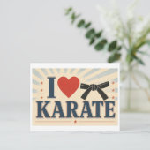 Carte Postale "J'[Aime] le Karaté" (Debout devant)
