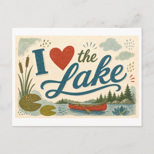 Carte Postale "J'[Aime] le lac" (Devant)