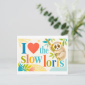 Carte Postale "J'[Aime] le Loris lent" (Debout devant)