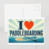 Carte Postale "J'[aime] le paddle" (Devant / Derrière)