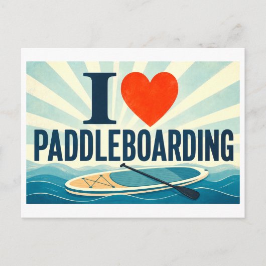 Carte Postale "J'[aime] le paddle" (Devant)