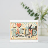 Carte Postale "J'[aime] le ragtime" (Debout devant)