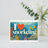 Carte Postale "J'[aime] le snorkeling" (Debout devant)