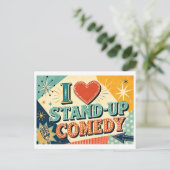 Carte Postale "J'[Aime] le Stand-Up" (Debout devant)