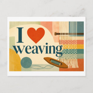 Carte Postale "J'[aime] le tissage"