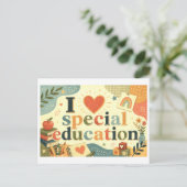 Carte Postale "J'[Aime] L'Éducation Spéciale" (Debout devant)