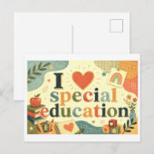 Carte Postale "J'[Aime] L'Éducation Spéciale" (Devant / Derrière)