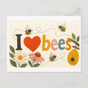 Carte Postale "J'[Aime] les abeilles"