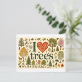 Carte Postale "J'[Aime] les Arbres" (Debout devant)