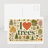 Carte Postale "J'[Aime] les Arbres" (Devant / Derrière)