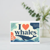 Carte Postale "J'[Aime] les baleines" (Debout devant)
