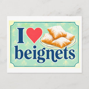 Carte Postale "J'[aime] les beignets"
