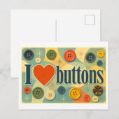 Carte Postale "J'[aime] les boutons" (Devant / Derrière)