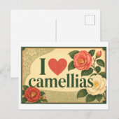 Carte Postale "J'[aime] les camélias" (Devant / Derrière)