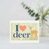 Carte Postale "J'[Aime] les cerfs" (Debout devant)
