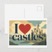 Carte Postale "J'[Aime] les châteaux" (Devant / Derrière)