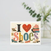 Carte Postale "J'[Aime] les Chaussures" (Debout devant)