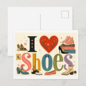 Carte Postale "J'[Aime] les Chaussures" (Devant / Derrière)