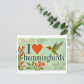 Carte Postale "J'[Aime] Les Colibris" (Debout devant)