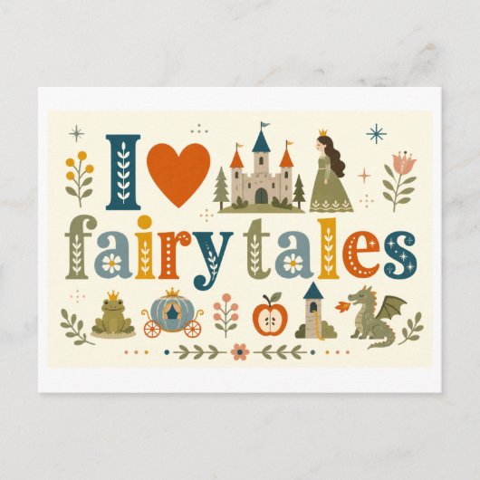 Carte Postale "J'[Aime] Les Contes De Fées" (Devant)