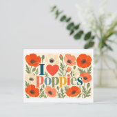 Carte Postale "J'[aime] les coquelicots" (Debout devant)