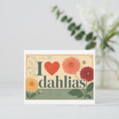 Carte Postale "J'[aime] les dahlias" (Debout devant)