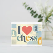Carte Postale "J'[aime] les échecs" (Debout devant)