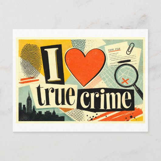 Carte Postale "J'[Aime] les Faits Divers" (Devant)