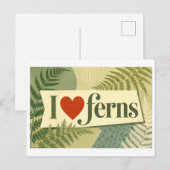 Carte Postale "J'[aime] les fougères" (Devant / Derrière)