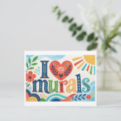 Carte Postale "J'[Aime] les fresques murales" (Debout devant)