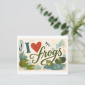 Carte Postale "J'[Aime] Les Grenouilles" (Debout devant)