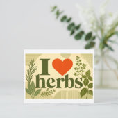 Carte Postale "J'[Aime] Les Herbes" (Debout devant)