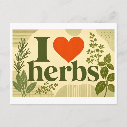 Carte Postale "J'[Aime] Les Herbes" (Devant)