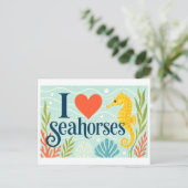 Carte Postale "J'[Aime] les hippocampes" (Debout devant)