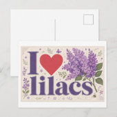Carte Postale "J'[Aime] les lilas" (Devant / Derrière)