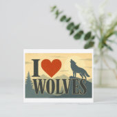 Carte Postale "J'[aime] les loups" (Debout devant)