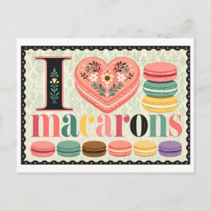 Carte Postale "J'[Aime] les Macarons"