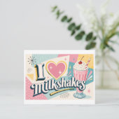 Carte Postale "J'[Aime] Les Milkshakes" (Debout devant)